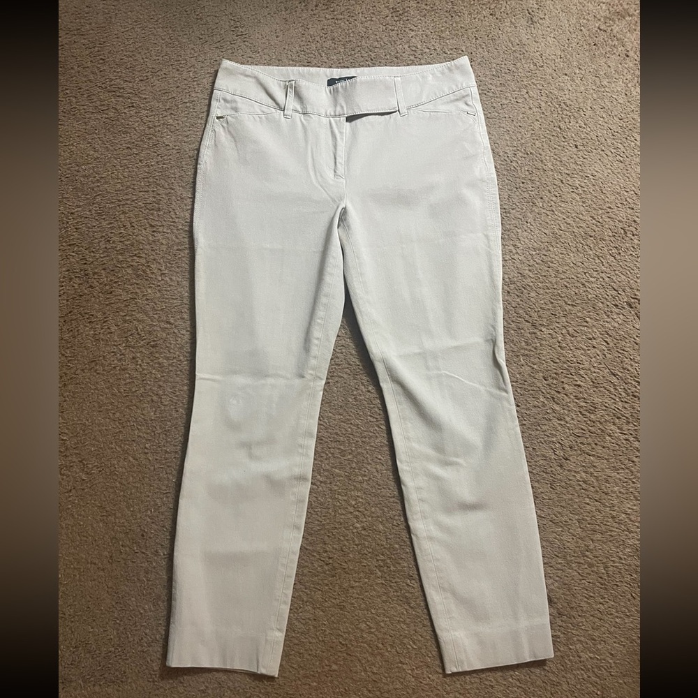 White House Black Market Womens Ankle Pants Khaki Size 2R